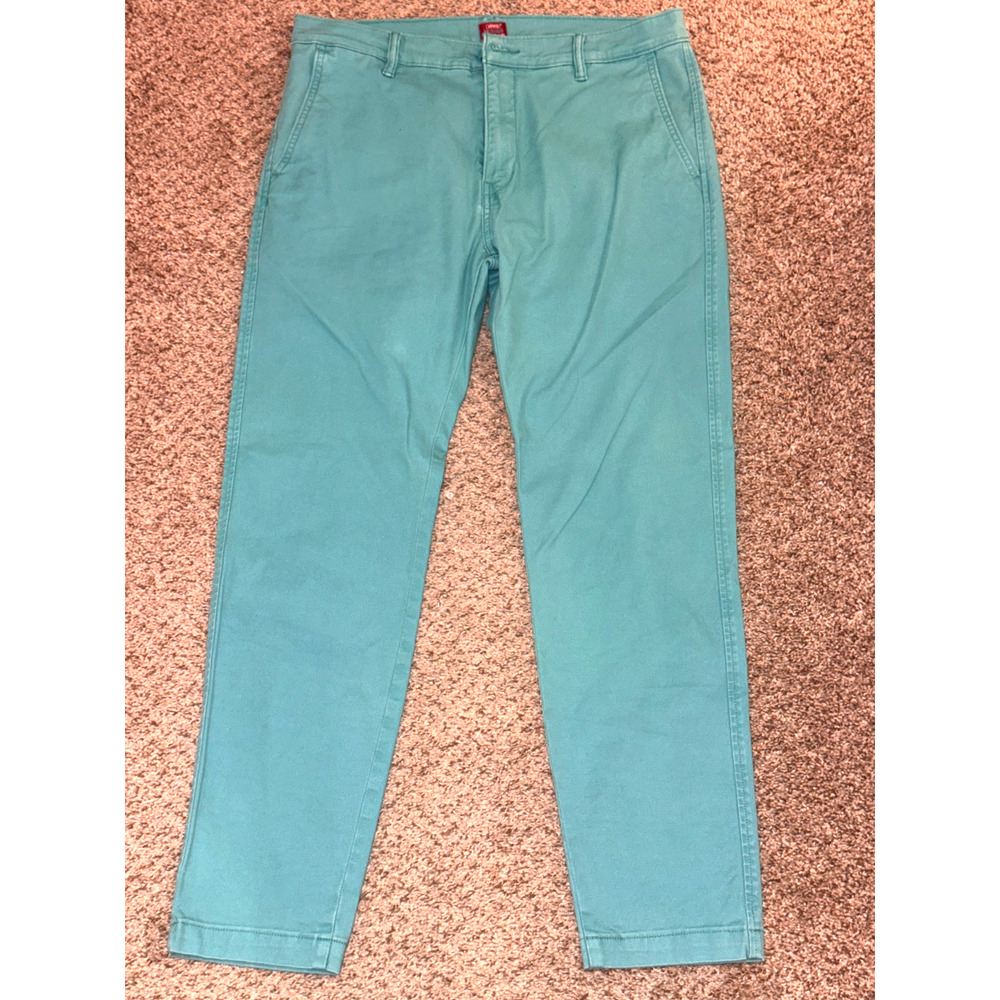 Levi's XX Chino Standard Taper Men’s Pants Teal Blue 32x30 Casual Stretch Chinos